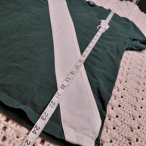 Polo Ralph Lauren Shirt Crew Youth 14/16 Short Sleeve‎ Green Large Pony Striped - Picture 6 of 9